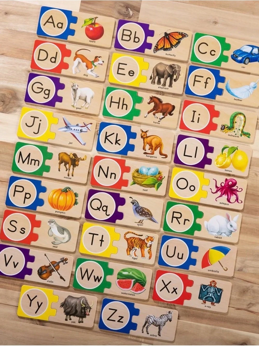Bundle Melissa & Doug Wooden Alphabet puzzle and see and spell puzzle toy